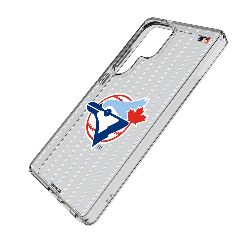 Toronto Blue Jays 1977-1988 - Cooperstown Collection Pinstripe Galaxy Clear Phone Case for Samsung Galaxy Iso.Jpg