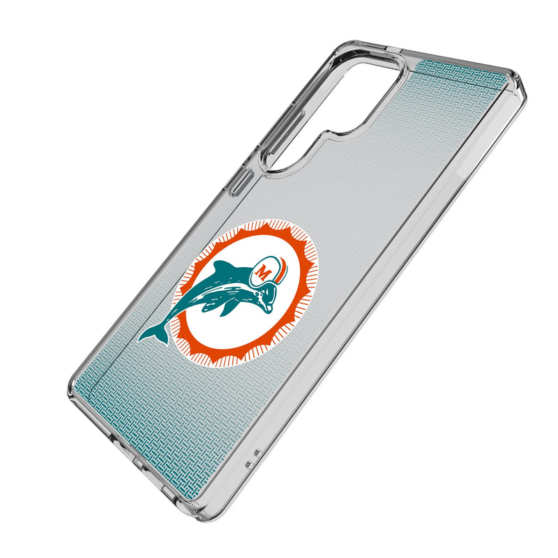 Miami Dolphins 1966-1973 Historic Collection Linen Galaxy Clear Phone Case for Samsung Galaxy Iso.Jpg