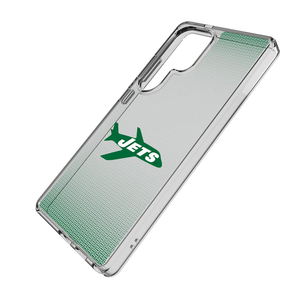 New York Jets 1963 Historic Collection Linen Galaxy Clear Phone Case for Samsung Galaxy Iso.Jpg
