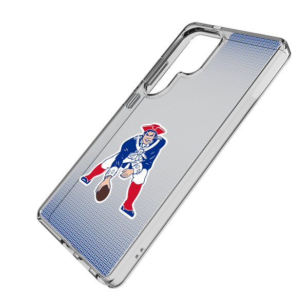 New England Patriots Historic Collection Linen Galaxy Clear Phone Case for Samsung Galaxy Iso.Jpg
