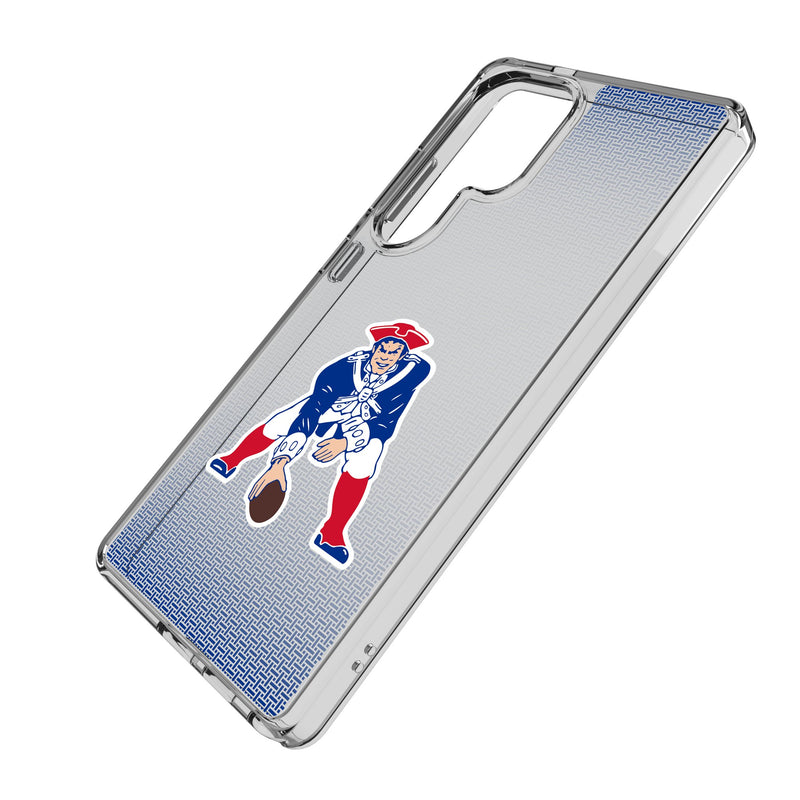 New England Patriots Historic Collection Linen Galaxy Clear Phone Case for Samsung Galaxy Iso.Jpg