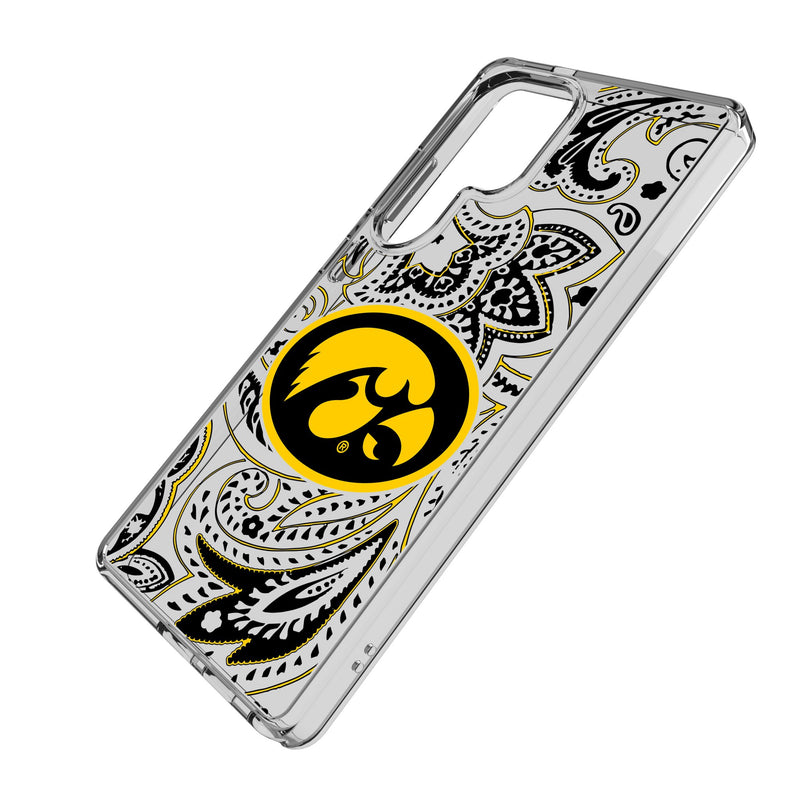 University of Iowa Hawkeyes Paisley Galaxy Clear Phone Case for Samsung Galaxy Iso.Jpg