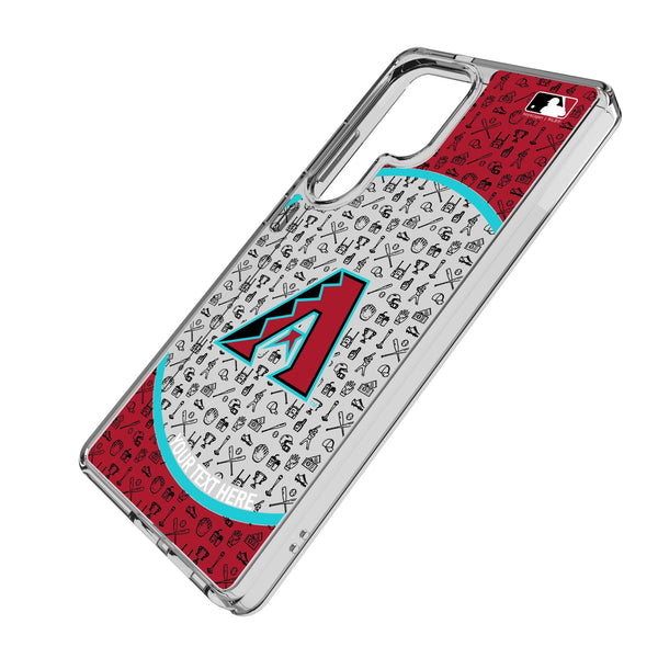Arizona Diamondbacks Personalized Circle Galaxy Clear Phone Case for Samsung Galaxy Iso.Jpg