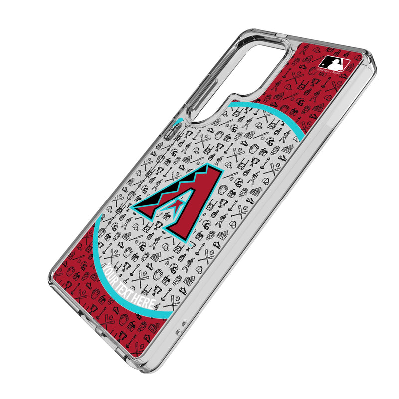 Arizona Diamondbacks Personalized Circle Galaxy Clear Phone Case for Samsung Galaxy Iso.Jpg