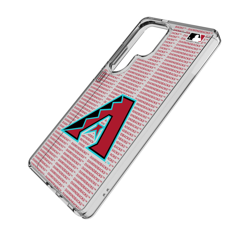 Arizona Diamondbacks Text Backdrop Galaxy Clear Phone Case for Samsung Galaxy Iso.Jpg