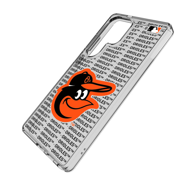 Baltimore Orioles Text Backdrop Galaxy Clear Phone Case for Samsung Galaxy Iso.Jpg