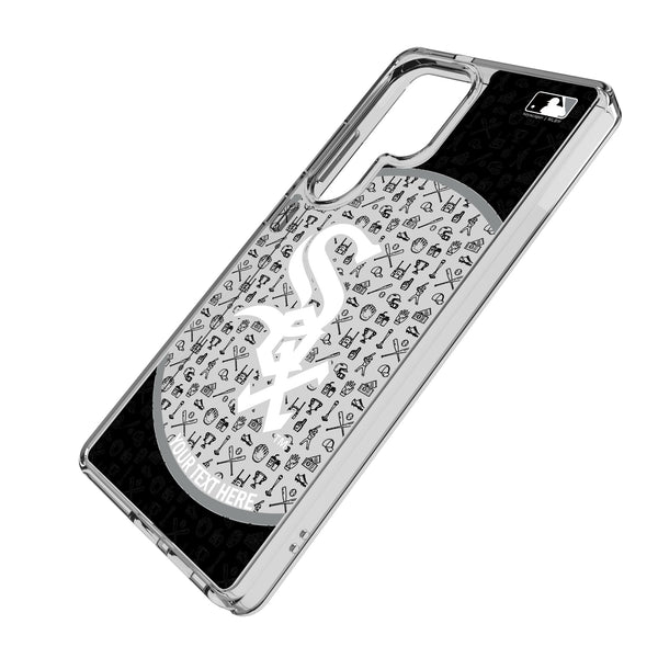 Chicago White Sox Personalized Circle Galaxy Clear Phone Case for Samsung Galaxy Iso.Jpg