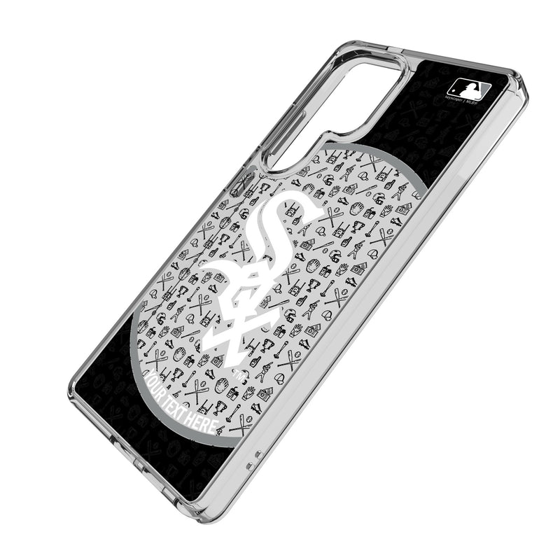 Chicago White Sox Personalized Circle Galaxy Clear Phone Case for Samsung Galaxy Iso.Jpg