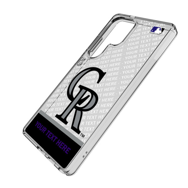 Colorado Rockies Personalized EndZone Plus Galaxy Clear Phone Case for Samsung Galaxy Iso.Jpg