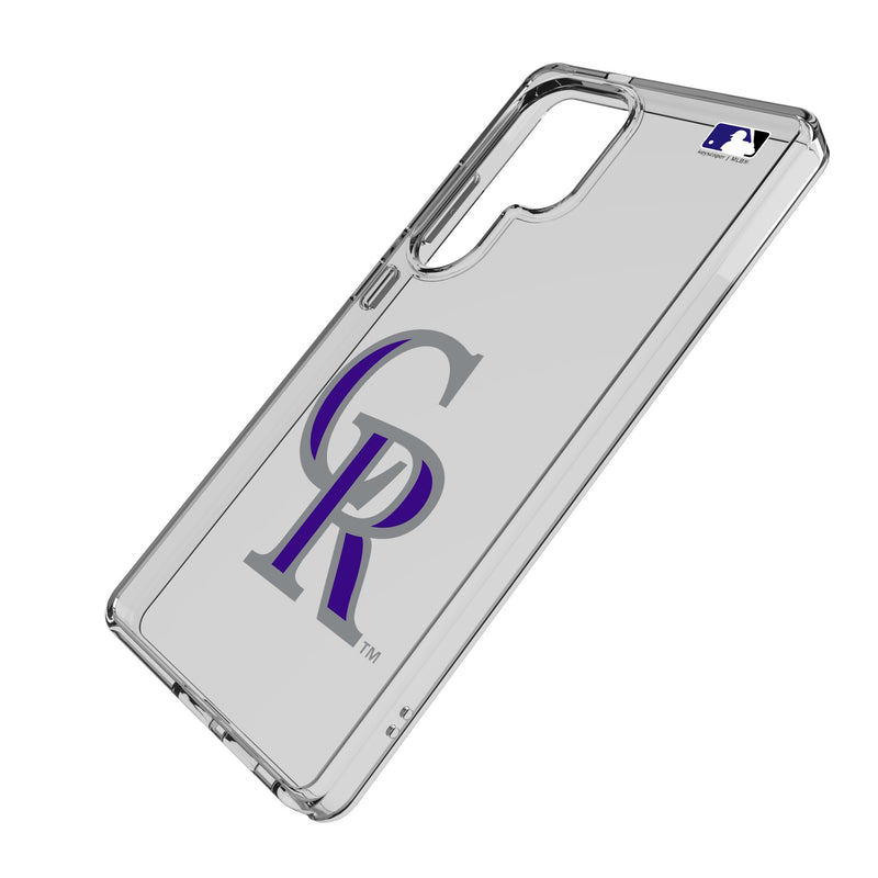 Colorado Rockies Text Backdrop Galaxy Clear Phone Case for Samsung Galaxy Iso.Jpg
