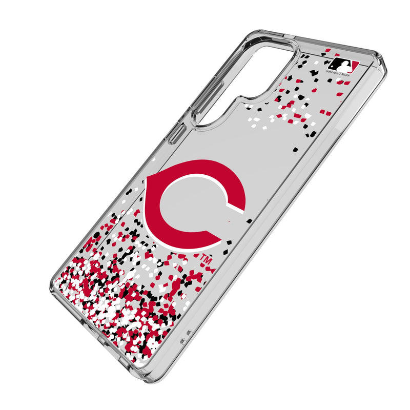 Cincinnati Reds Confetti Galaxy Clear Phone Case for Samsung Galaxy Iso.Jpg