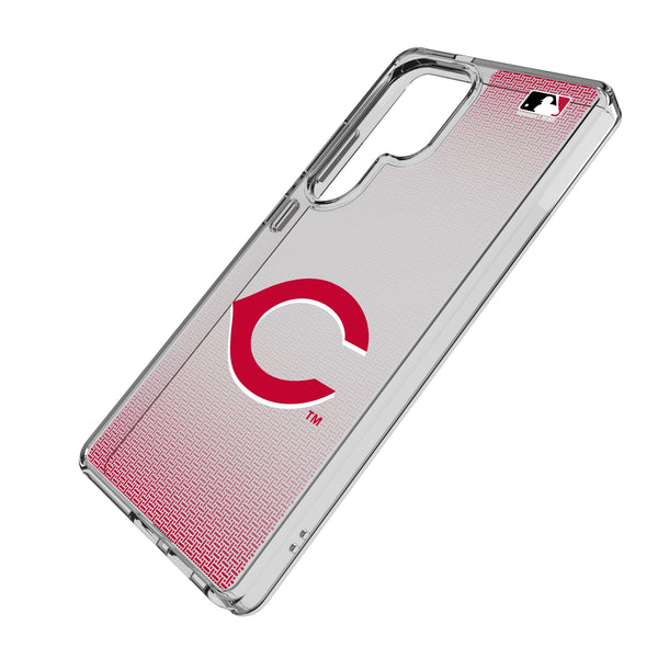 Cincinnati Reds Linen Galaxy Clear Phone Case for Samsung Galaxy Iso.Jpg