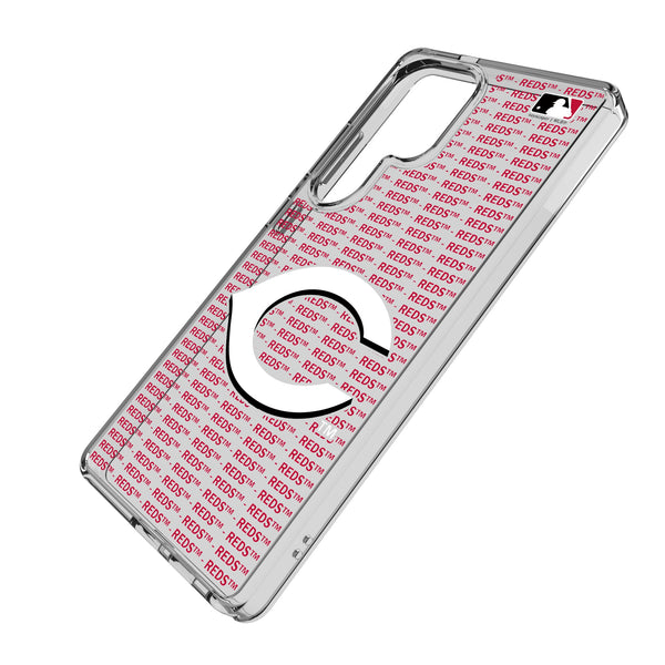 Cincinnati Reds Text Backdrop Galaxy Clear Phone Case for Samsung Galaxy Iso.Jpg