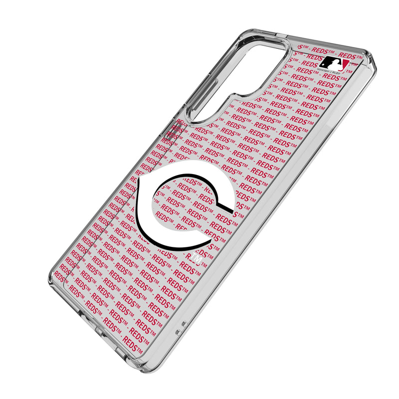 Cincinnati Reds Text Backdrop Galaxy Clear Phone Case for Samsung Galaxy Iso.Jpg