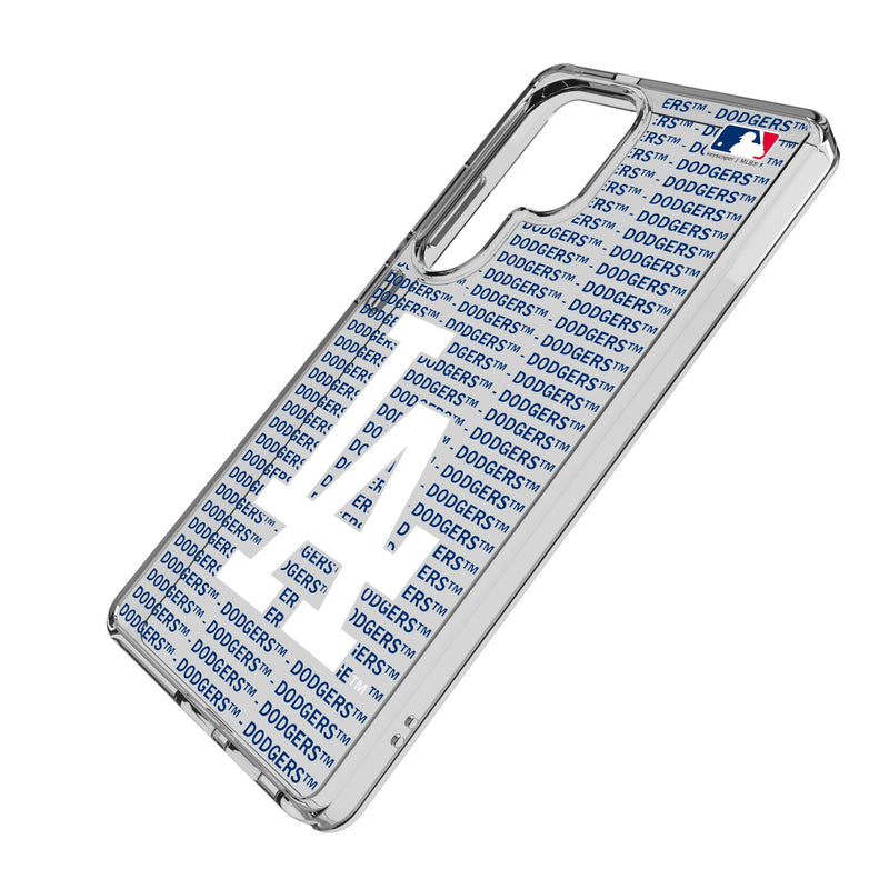 LA Dodgers Text Backdrop Galaxy Clear Phone Case for Samsung Galaxy Iso.Jpg