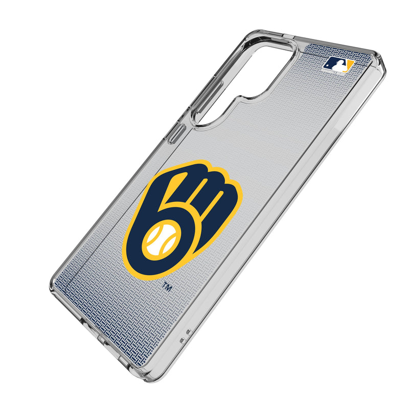 Milwaukee Brewers Linen Galaxy Clear Phone Case for Samsung Galaxy Iso.Jpg