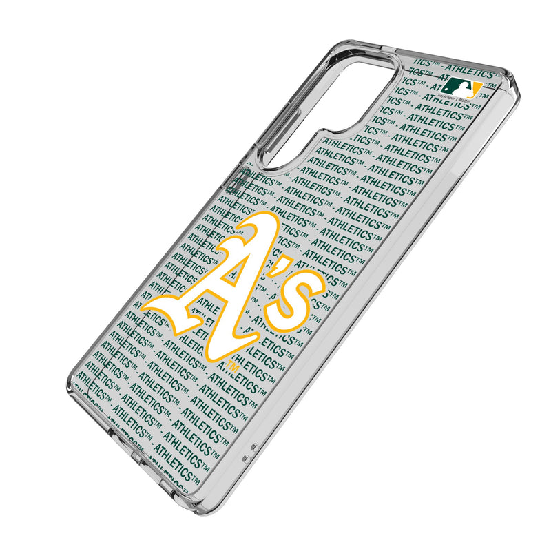 Oakland Athletics Text Backdrop Galaxy Clear Phone Case for Samsung Galaxy Iso.Jpg