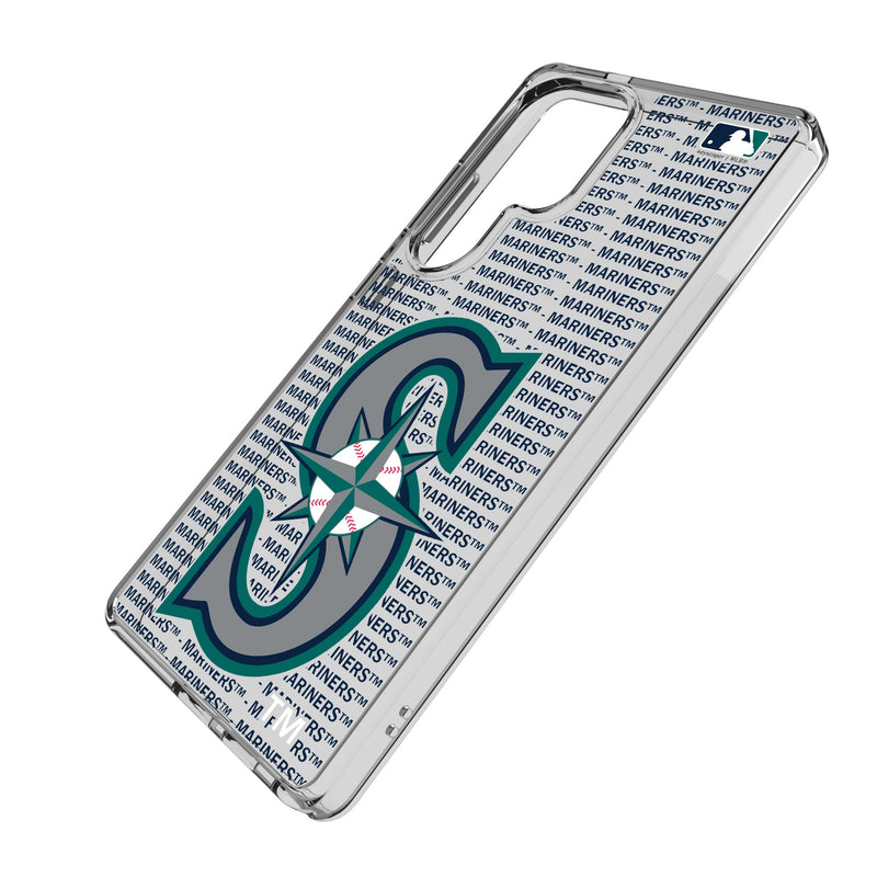 Seattle Mariners Text Backdrop Galaxy Clear Phone Case for Samsung Galaxy Iso.Jpg