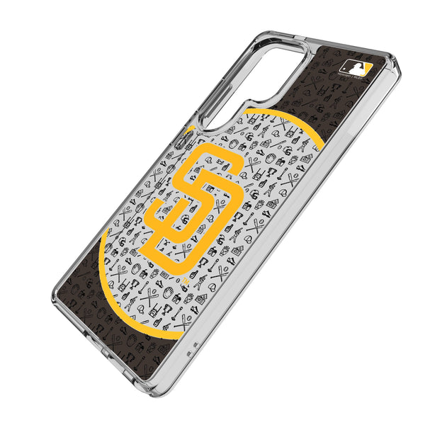 San Diego Padres Personalized Circle Galaxy Clear Phone Case for Samsung Galaxy Iso.Jpg