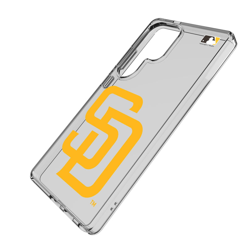 San Diego Padres Text Backdrop Galaxy Clear Phone Case for Samsung Galaxy Iso.Jpg