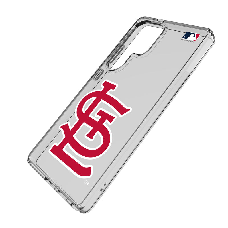 St Louis Cardinals Text Backdrop Galaxy Clear Phone Case for Samsung Galaxy Iso.Jpg