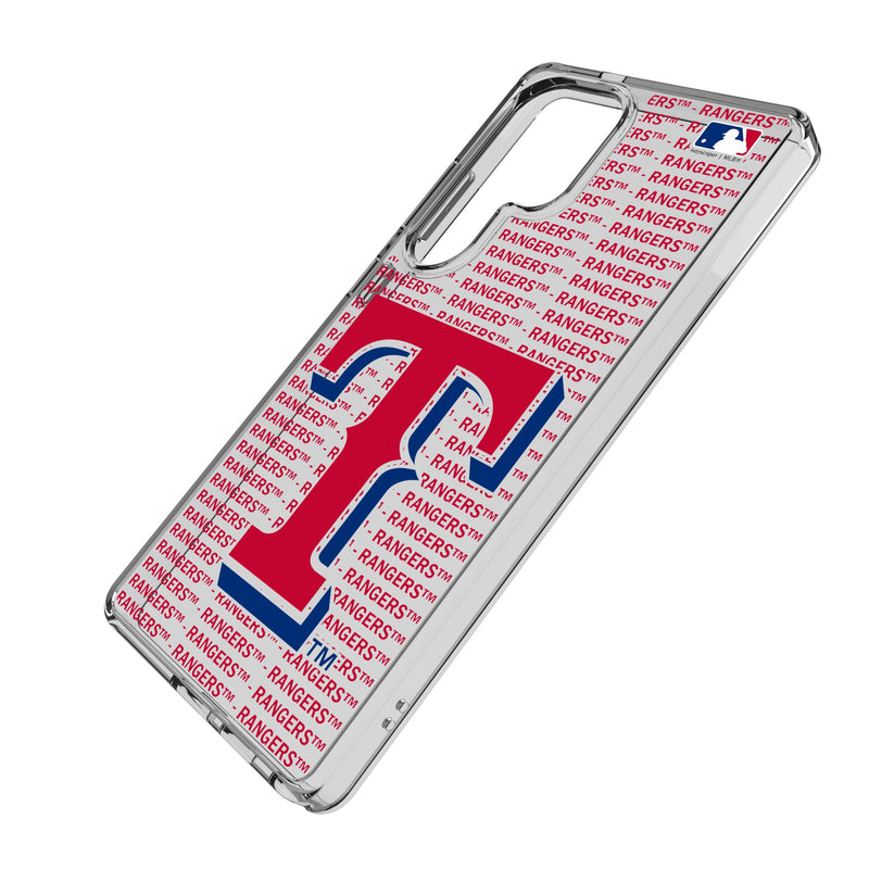Texas Rangers Text Backdrop Galaxy Clear Phone Case for Samsung Galaxy Iso.Jpg