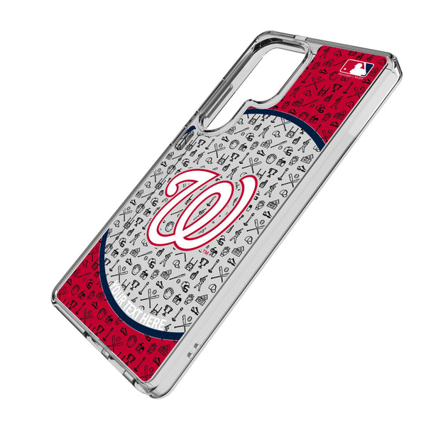 Washington Nationals Personalized Circle Galaxy Clear Phone Case for Samsung Galaxy Iso.Jpg