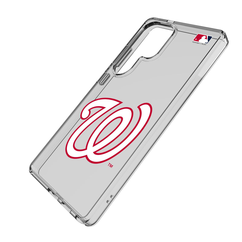 Washington Nationals Text Backdrop Galaxy Clear Phone Case for Samsung Galaxy Iso.Jpg