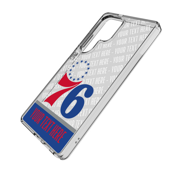 Philadelphia 76ers Personalized EndZone Plus Galaxy Clear Phone Case for Samsung Galaxy Iso.Jpg