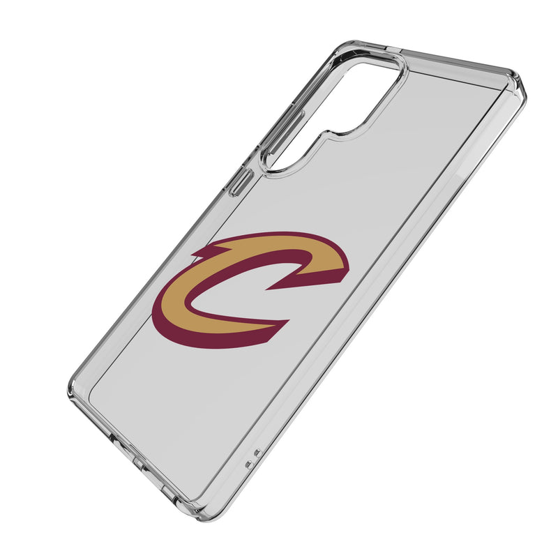 Cleveland Cavaliers Text Backdrop Galaxy Clear Phone Case for Samsung Galaxy Iso.Jpg