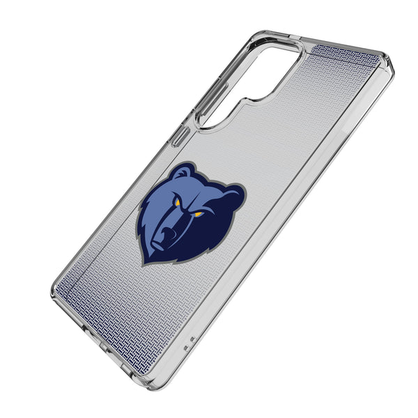 Memphis Grizzlies Linen Galaxy Clear Phone Case for Samsung Galaxy Iso.Jpg