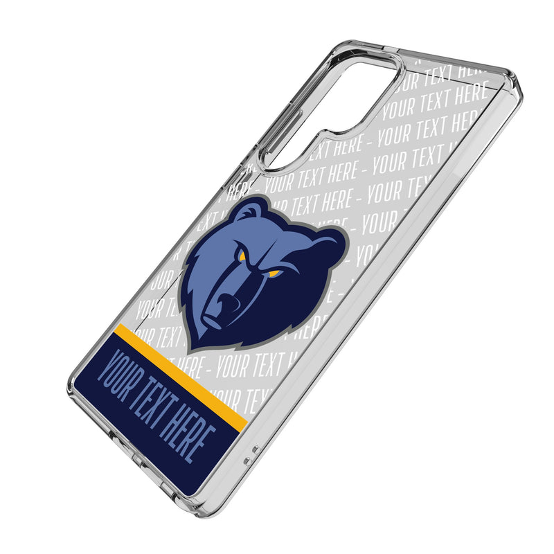 Memphis Grizzlies Personalized EndZone Plus Galaxy Clear Phone Case for Samsung Galaxy Iso.Jpg