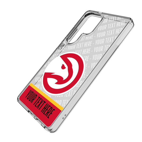 Atlanta Hawks Personalized EndZone Plus Galaxy Clear Phone Case for Samsung Galaxy Iso.Jpg