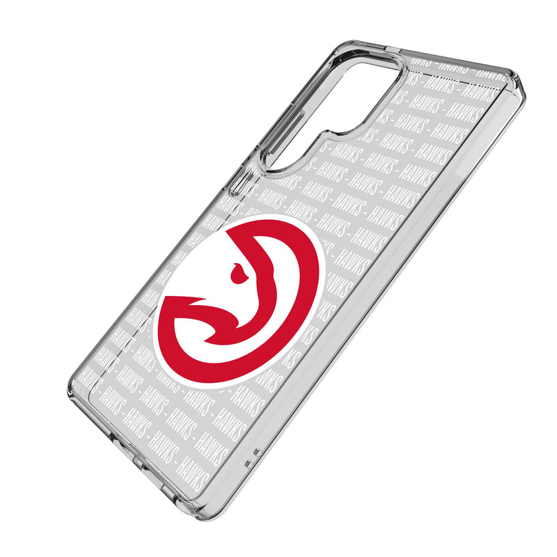 Atlanta Hawks Text Backdrop Galaxy Clear Phone Case for Samsung Galaxy Iso.Jpg