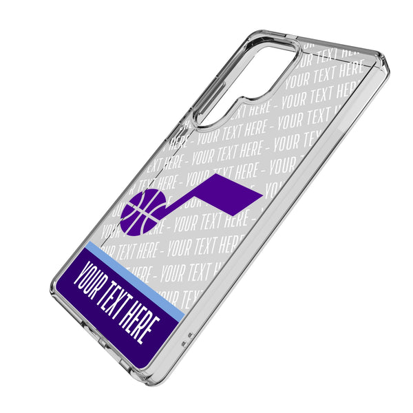 Utah Jazz Personalized EndZone Plus Galaxy Clear Phone Case for Samsung Galaxy Iso.Jpg