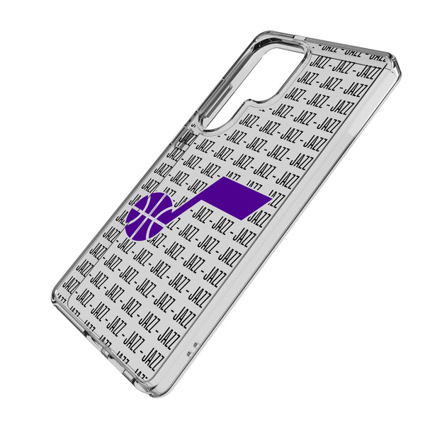 Utah Jazz Text Backdrop Galaxy Clear Phone Case for Samsung Galaxy Iso.Jpg