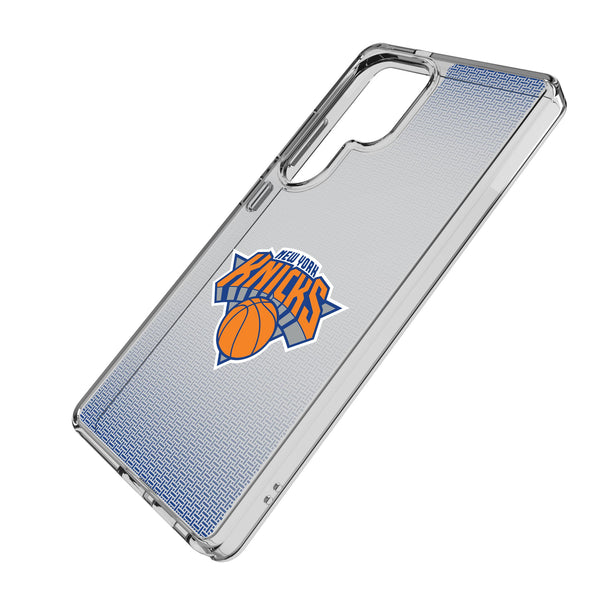New York Knicks Linen Galaxy Clear Phone Case for Samsung Galaxy Iso.Jpg