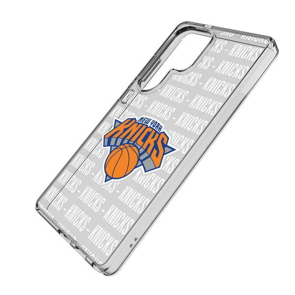 New York Knicks Text Backdrop Galaxy Clear Phone Case for Samsung Galaxy Iso.Jpg