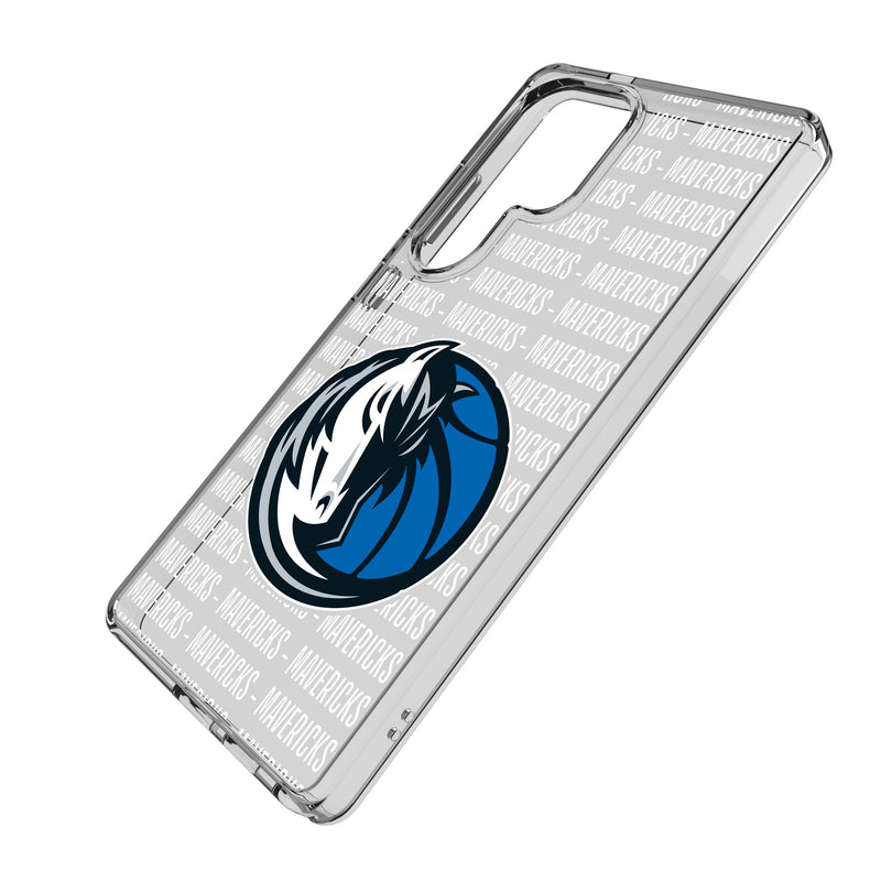 Dallas Mavericks Text Backdrop Galaxy Clear Phone Case for Samsung Galaxy Iso.Jpg