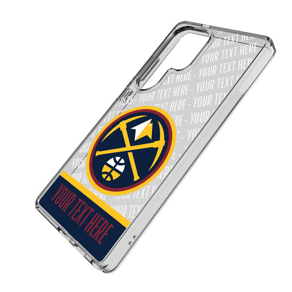 Denver Nuggets Personalized EndZone Plus Galaxy Clear Phone Case for Samsung Galaxy Iso.Jpg