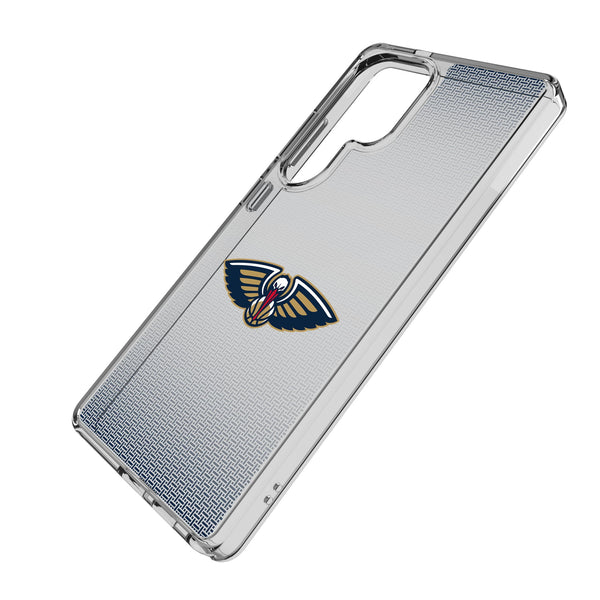 New Orleans Pelicans Linen Galaxy Clear Phone Case for Samsung Galaxy Iso.Jpg