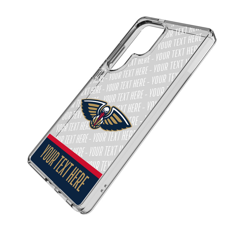 New Orleans Pelicans Personalized EndZone Plus Galaxy Clear Phone Case for Samsung Galaxy Iso.Jpg