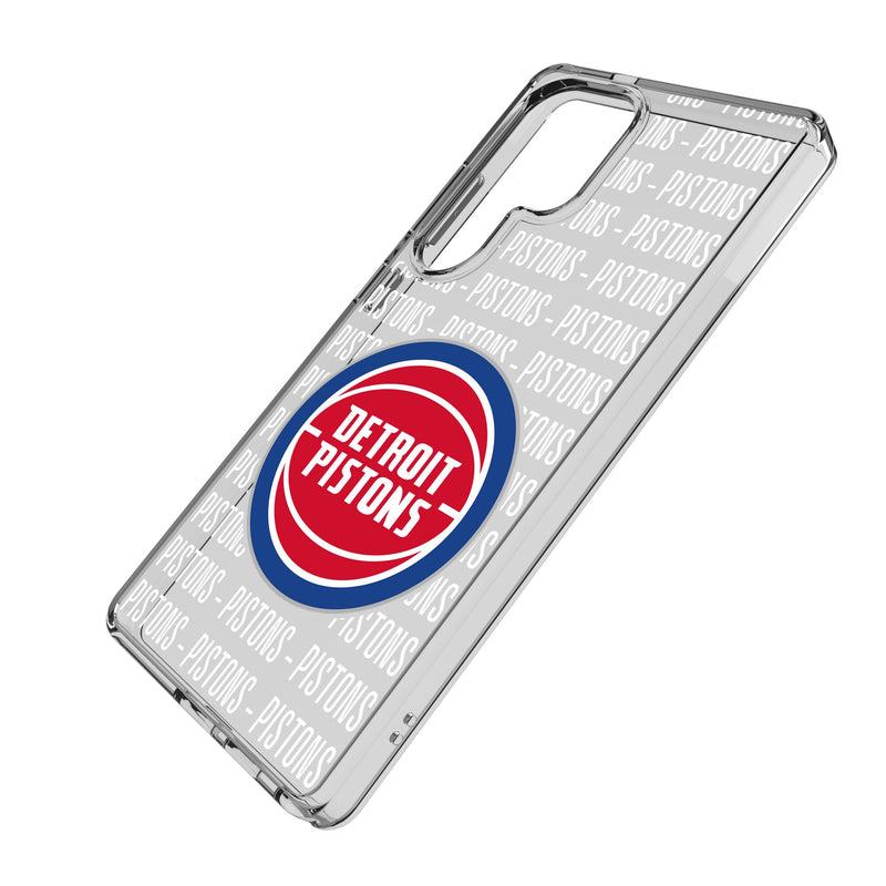 Detroit Pistons Text Backdrop Galaxy Clear Phone Case for Samsung Galaxy Iso.Jpg