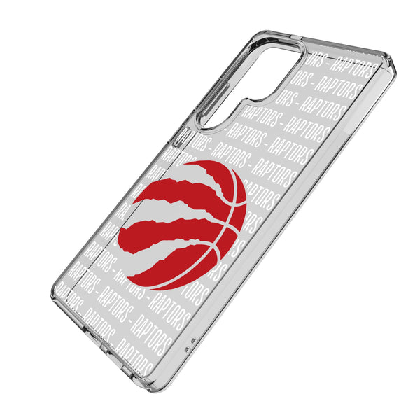 Toronto Raptors Text Backdrop Galaxy Clear Phone Case for Samsung Galaxy Iso.Jpg