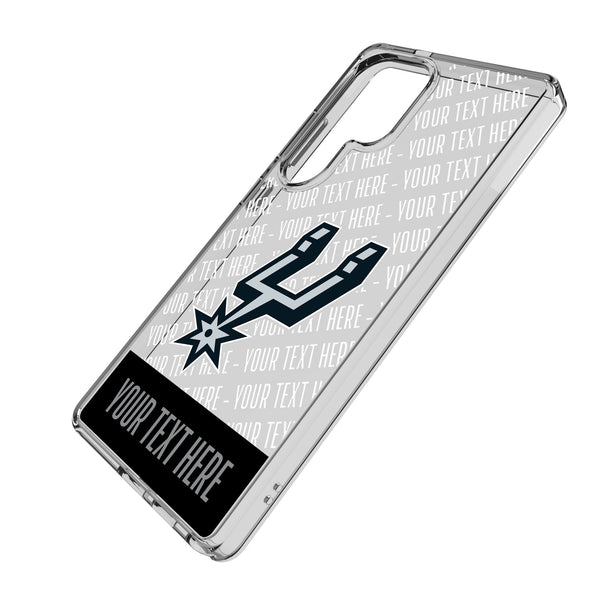 San Antonio Spurs Personalized EndZone Plus Galaxy Clear Phone Case for Samsung Galaxy Iso.Jpg