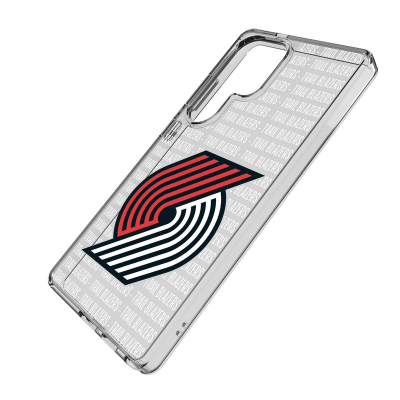 Portland Trail Blazers Text Backdrop Galaxy Clear Phone Case for Samsung Galaxy Iso.Jpg