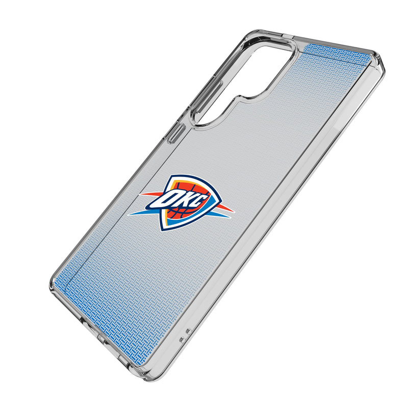 Oklahoma City Thunder Linen Galaxy Clear Phone Case for Samsung Galaxy Iso.Jpg