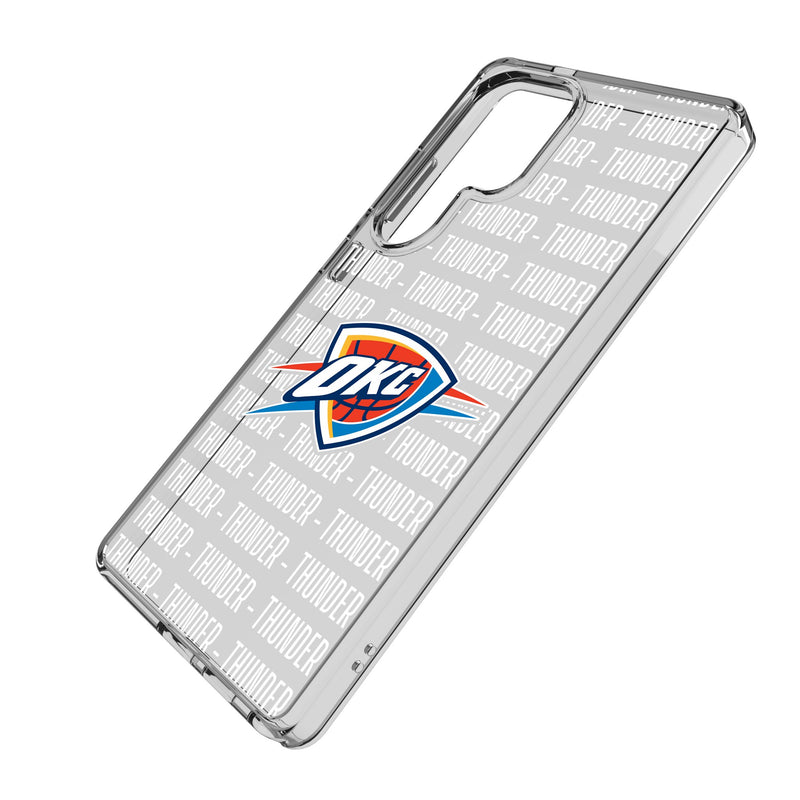 Oklahoma City Thunder Text Backdrop Galaxy Clear Phone Case for Samsung Galaxy Iso.Jpg