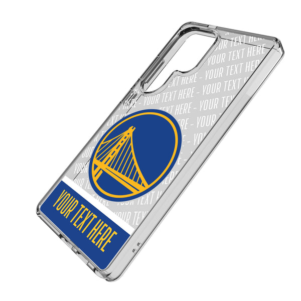 Golden State Warriors Personalized EndZone Plus Galaxy Clear Phone Case for Samsung Galaxy Iso.Jpg