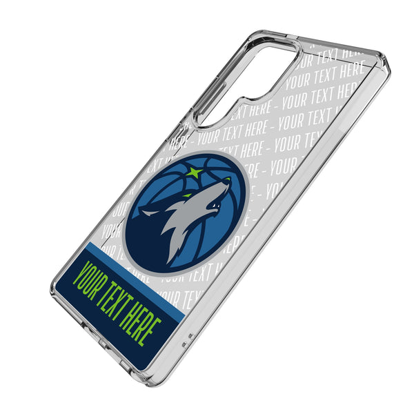 Minnesota Timberwolves Personalized EndZone Plus Galaxy Clear Phone Case for Samsung Galaxy Iso.Jpg
